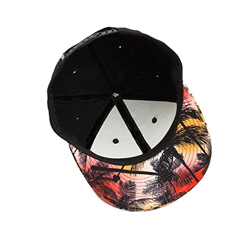 Image of Quanhaigou Snapback Hat for Men Women,Hip Hop Style Colorful Flat Bill Hats Teens Adjustable Baseball Cap