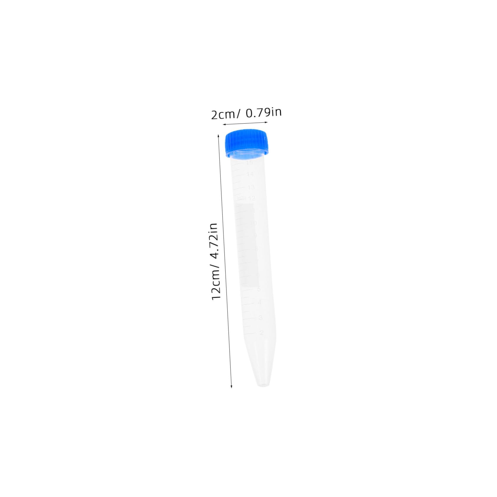 Lot de 100 Tubes à Centrifuger 15ml en Plastique Bleu avec Bouchon