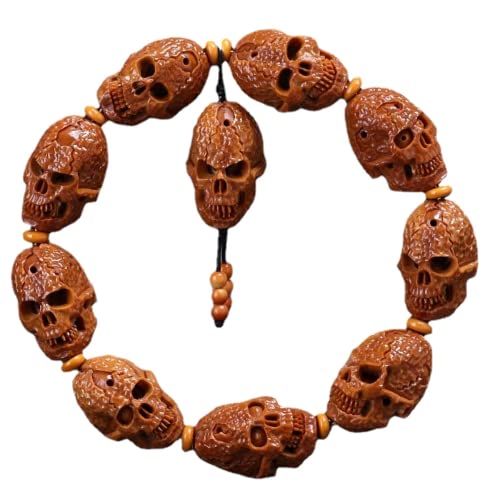 Bracelet bois olivier sculpté main XIALON 1.8cm contre les allergies