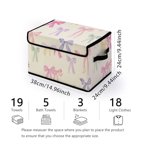 Image of Stackable Storage Bins with Lids,Closet Organizers Fabric Box for Home and Office,Blanket Clothes Organizers,Under Bed Storage Containers 3 Pack