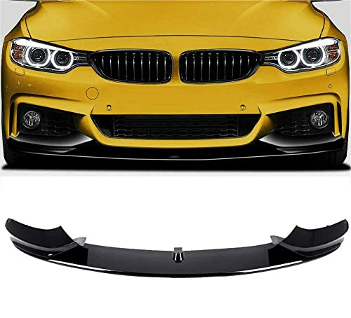 Spoiler Labio Avant Noir Brillant pour Série 4 F32 F33 F36 M Pack Coupe Cover