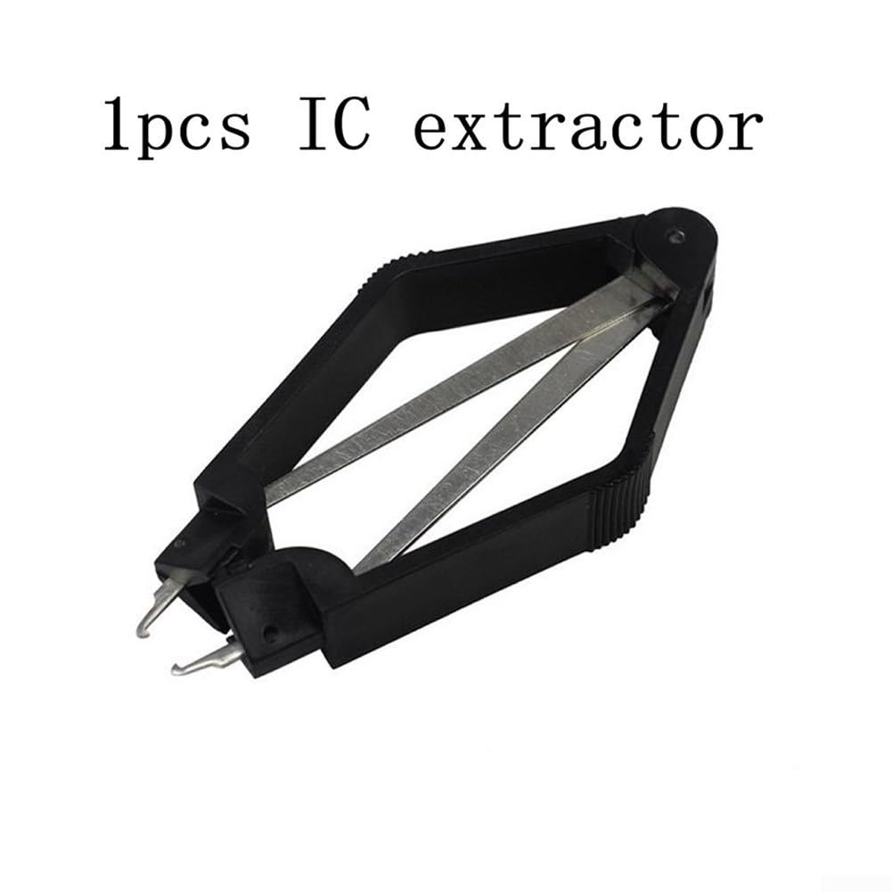 Yuanpgky Estrattore IC per chip PLCC - Estrattore IC regolabile da 18 a 124 pin con molla assistita, struttura antistatica in metallo e plastica per rimozione BIOS ROM,