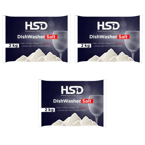 2kg Dishwasher Salt for Dishwashers and Water Softeners (Pack of 3)