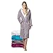 Produktbild Twinzen Bademantel Damen  100% Baumwolle, Frottee-Velours, mit Kapuze, OEKO-TEX zertifiziert, weich und komfortabel - Taupe - S