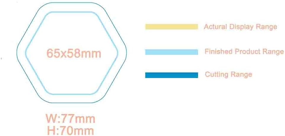 ChiButtons (KIT) Hexagonal 65x58mm Pro Badge Machine Button Maker-B400 + Mould + 100 Parts + Black Stand Cutter Metric System (Black)