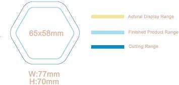ChiButtons 58x65mm Hexagonal Metric Rubber Magnet Fridge Button 100 Sets with Magnet, Upper Shell, Mylar Film & Metal Cover (Official ChiButtons Supplies)