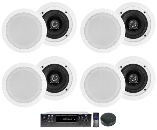Audiosavings Bundle: (1) Technical Pro H12X500UBT 12-Speaker Home Theater Bundle with (4) Rockville HC55 5.25