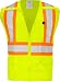 Ironwear 1287 Class 2 Flame-Retardant X-Back Safety Vest w/Zipper & Radio Clips