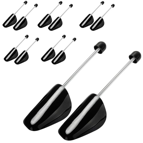 BBWELL Set da 6 Paia di Tendiscarpe in Plastica,Regolabile Adulto Scarpa Albero,Forme Scarpe Con Tensione Molla Bobina,Tendiscarpe Uomo Donna,Taglia variabile 38-47 per Scarpe Casual,Scarpe di Pelle
