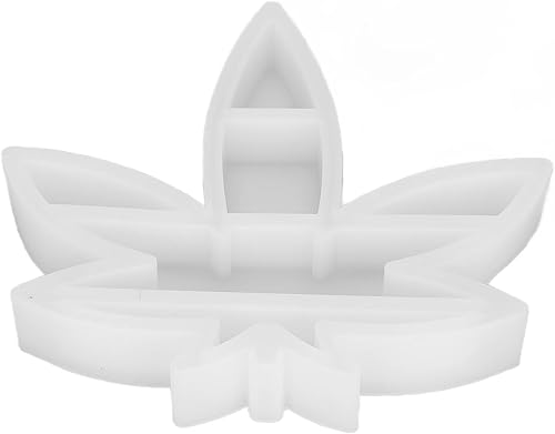 Miniatura 9 de FILFEEL Caja de almacenamiento de silicona, con forma de hoja de arce, resina de resina, caja organizadora de joyas para bricolaje, decoración del