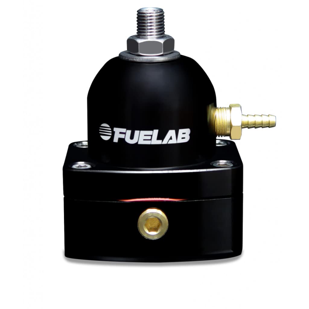 Fuelab Fuel Pressure Regulator 25-90 PSI (1) -6AN In (1) -6AN Return | Black | 545 EFI In-Line Adjustable Mini