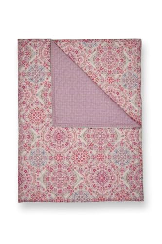 PiP Studio Tagesdecke EL Bordado Pink Blumen Ornamente Floral Geometrisch Früchte Nüsse, Größe:180 x 260 cm