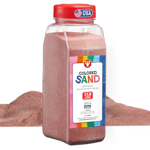 Image of Hygloss Colored Sand for Crafts - 3 lb Bottle, Pastel Rainbow - Vibrant Colorful Fine Sensory Play Sand Art Kits for Kids - Classroom Activities for Children 3 4 5 6 7 8 9 10 11 12 - Safe for Ages 3+