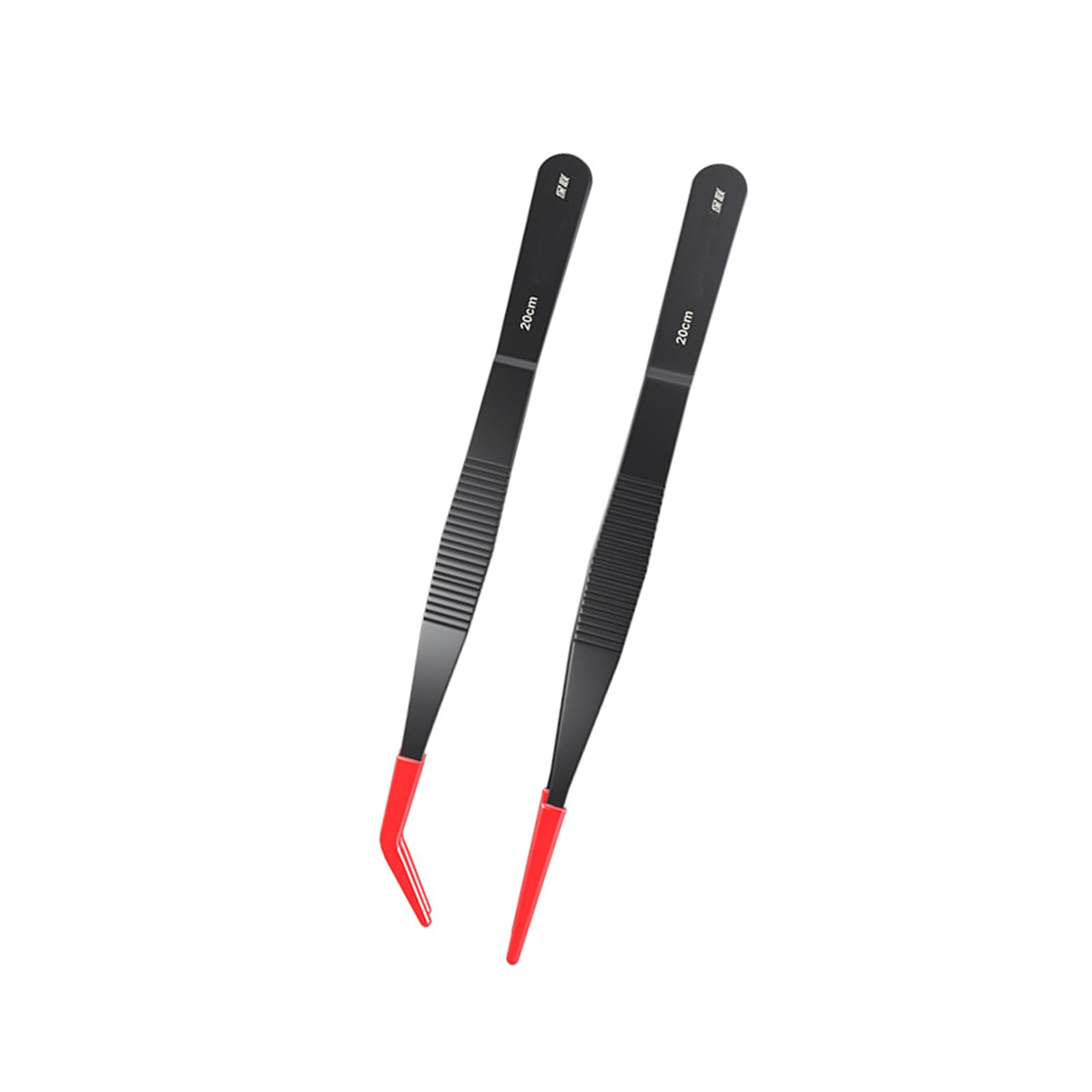 Hdoytxxm 20Cm Duty Stainless Steel Feeding Forceps Set Of 2 Ergonomic Design With Silicone Tip For Reptiles And Small Pet Care Ergonomic Reptiles Feeding Tweezers