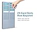 Flexzion Time Card Holder Wall Mount Rack 24 Pocket Slots Compatible with 7