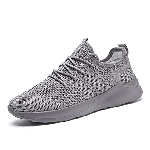 Image of Womens Walking Shoes Lightweight Comfortable Fashion Gym Running Sneakers Non Slip Breathable Workout Tennis Shoes Light Gray 7.5