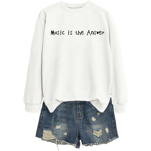 Music Is the Answer Sweatshirt, Music Is the Answer Shirt, Inspirational Quotes Casual Sweatshirt
