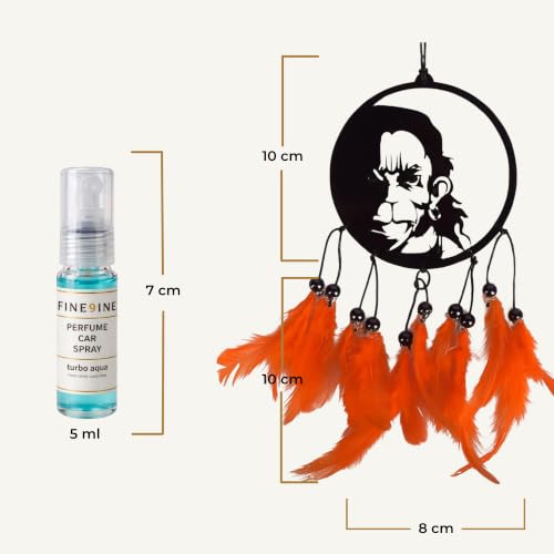 Image of Maruti Hanuman Car Hanging Dream Catcher with Free 5 ml Car Perfume Spray
