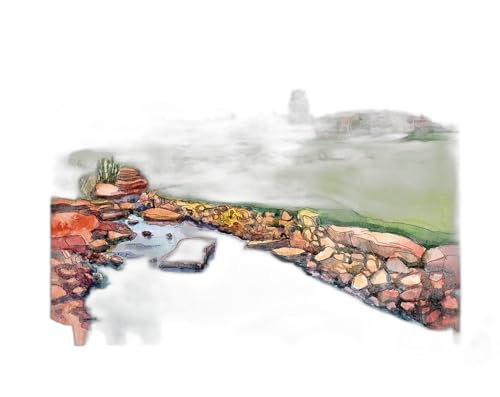 Jumeirah Golf Course Watercolor Print Dubai Wall Art