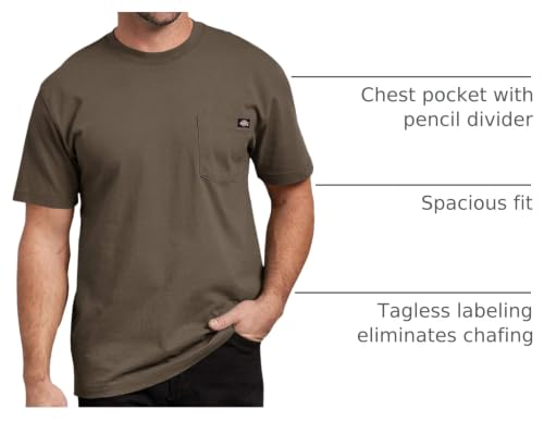 Image of Dickies Men's Heavyweight Heathered Short Sleeve Pocket T-Shirt