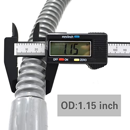 TT FLEX Universal Washing Machine Drain Hose - 12 Ft, Polypropylene, Corrugated, No-Kink, U-Shape, Clamp & Screwdriver Included