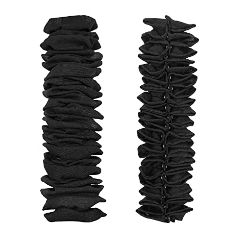 Image of ECUDIS 2 Packs Chandelier Chain Cover Cord Cover 6 Feet, Great for Lamps, Light Fixtures, and Desks, Cable Management, Black