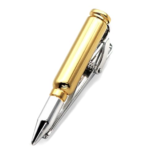 Personalised Bullet Tie Clips Unique Novelty Tie Bar 2 Inch,Military Police tie clip Fashion Gift for Men