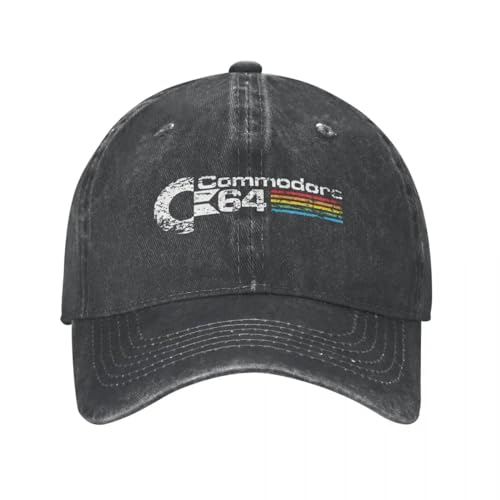 OUINCIIC Hip Hop Denim Retro Commodore 64 Baseball Cap Homme Spring Autumn Snapback Hat C64 Amiga Computer Geek Nerd Cap Hats