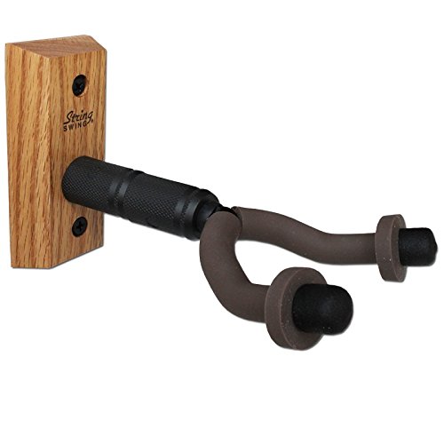 String Swing CC01J Wall Mount Wood Jumbo Guitar, Black