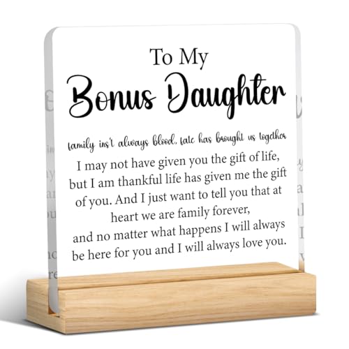 Bonus Daughter Gifts from Stepmom Stepdad, Christmas Gifts for Stepdaughter,