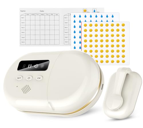 2026 New Wireless Bed wetting Alarm for Boys and Girls with Compact & Comfortable Sensor, 3 Alert Modes, Pee Alarm for Bedwetting, Nighttime Potty Training, Includes Progress Card