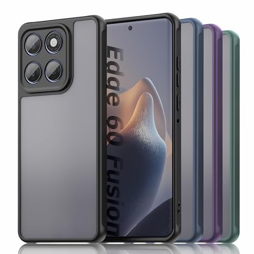 TailTech Handyhülle für Motorola Edge 60 und 60 Fusion - Transparent Matt | Weicher Silikonrahmen | Glatte Hautfreundliche Hülle für Motorola Edge 60 und 60 Fusion Schwarz
