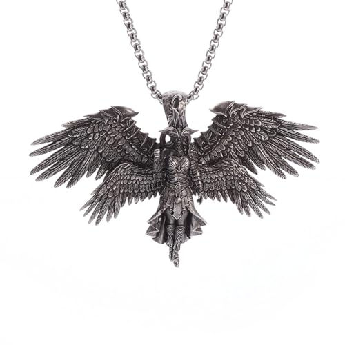 Pendentif Demon Warrior Four Wings Armor : Bijoux rétro haute résistance pour homme
