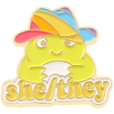 LGBTQ She/They Pronoun Enamel Pin