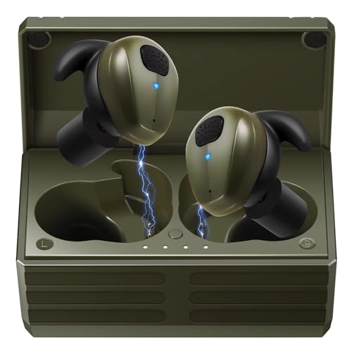 Omana Bouchons d'oreille électroniques antibruit Bluetooth 5.3 pour la chasse,