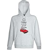 y10 autobianchi ricambi  Teesandengines Autobianchi Y10 Keep Calm And Drive Felpa Grigia con Cappuccio di Cotone Size Large