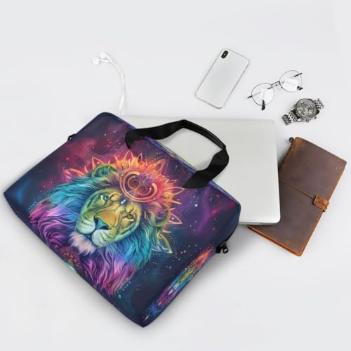 Bolsa para portátil compacta de dragón morado con bolsillo exterior y correa hombro 7