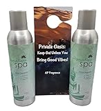 Room Fragrance Air Freshener Spray Concentrated Bathroom, Kitchen, Car, or Office Deodorizer, U.S.- Made by AP Fragrance (Spa X 2)