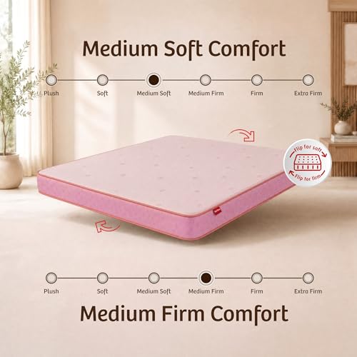 Image of Kurlon Dual Plus Mattress | Double Size 72x47x5 Inches | Medium Soft & Firm Adaptive Dual Comfort | Better Airflow Comfort | Reversible Two-Sided Comfort | Enhanced Pressure Relief | 10 Years Warranty