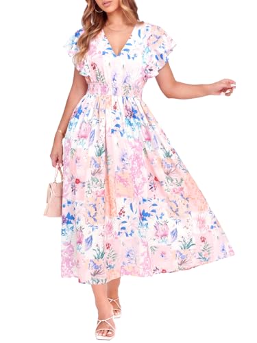 Image of Flessibili Womens Summer Floral Maxi Dress Wedding Guest Party Long Dresses 2026