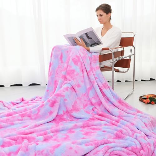 MUGD Lightweight Blanket Fleece Big Blanket Fuzzy Throw Blanket for Bed Queen Size