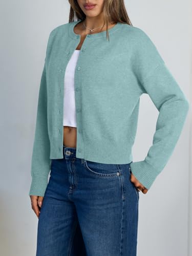 Image of Trendy Queen Cropped Cardigan Sweaters for Women Lightweight Y2k Fall Outfits Spring Fashion Clothes 2026