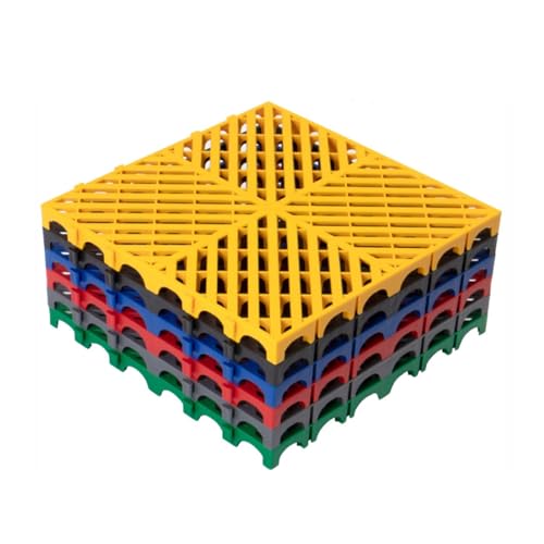 Rejillas De Drenaje Entrelazadas Modulares De 50 X 50 X 4 Cm, 4, 8, 16 O 20 Piezas, For Uso En Interiores Y Exteriores.(Black,20 pieces)