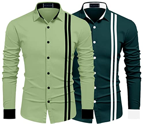 Image of Bellstone Men's Cotton Blend Solid Regular Fit Full Sleeve Short Kurta | Men's Trendy Short Kurta | Ethnic Stylish Casual Lightweight Summer Kurta for Daily and Occasion Use