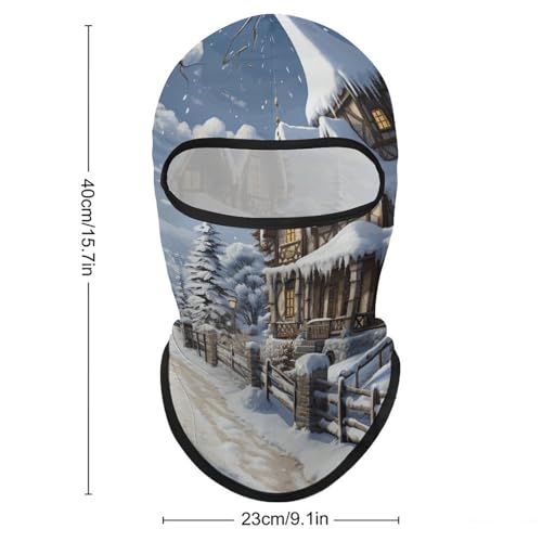 Balaclava para Hombres, Máscara de Esquí para Invierno, Escena Feliz de Navidad, Cubreboca para Ciclismo miniatura 2
