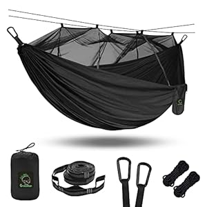 Grassman Camping Hammock Mosquito Net, Portable Hammock with Net Single or Double, Hammock Tent for Travel Camping, Camping Accessories for Indoor, Outdoor, Hiking, Backpacking, Backyard, Beach