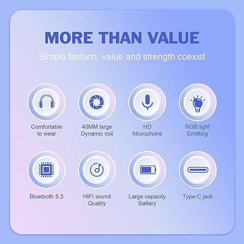 Cuffie wireless con luci LED per ragazzi/bambini