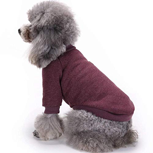 Bwealth Dog Clothes Soft Pet Apparel Thickening Fleece Shirt Warm Winter Knitwear Sweater For Small And Medium Pet (L, Brown) #TOP1