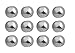 Caflon Ear Piercing Ball Earrings Studs 4mm White Surgical Steel 12 Pair