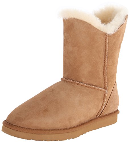Koolaburra Women's Double Halo Short Snow Boot, Chestnut, 9 M Us #TOP1